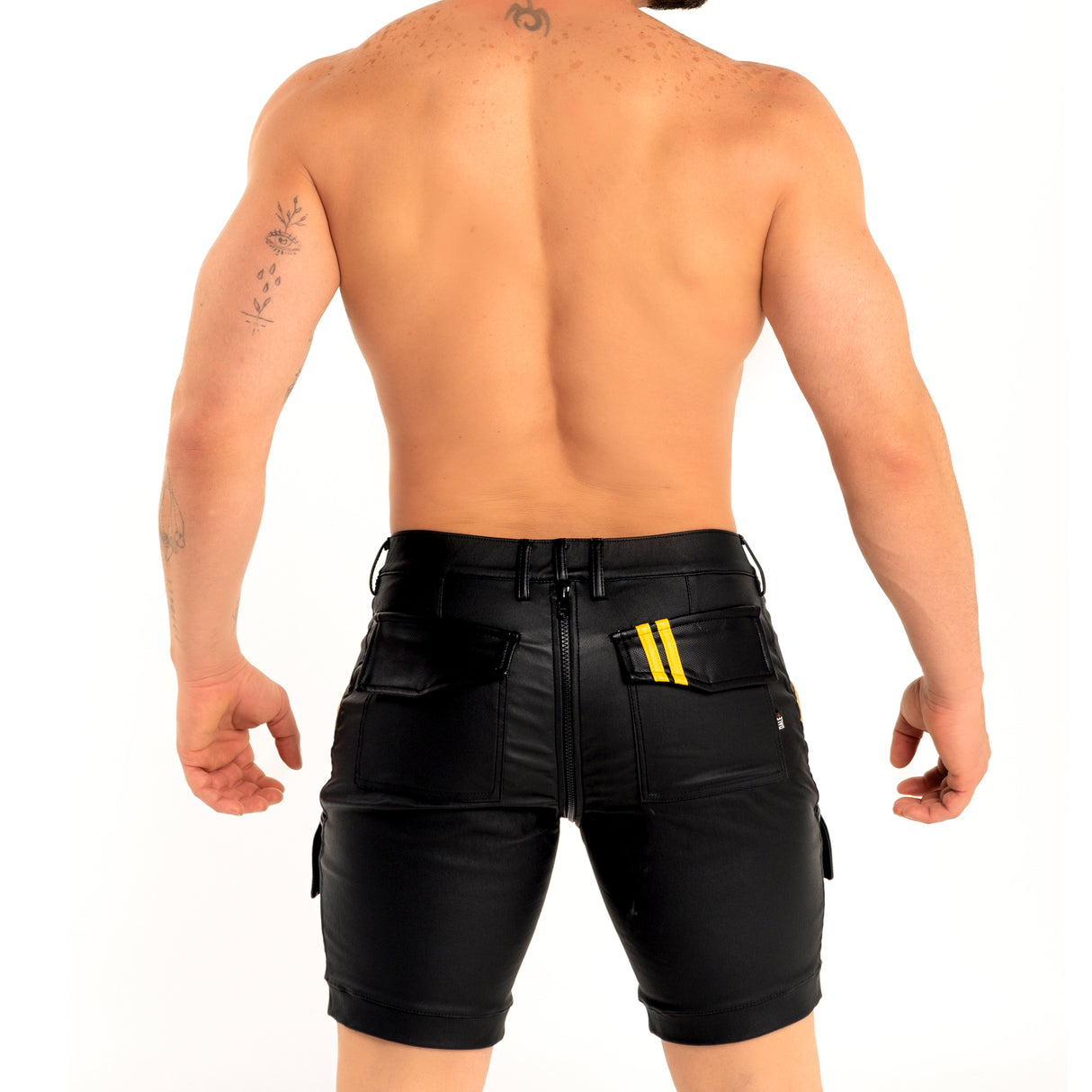 Dale Mas Industrial Cargo Short Zipper Black Yellow