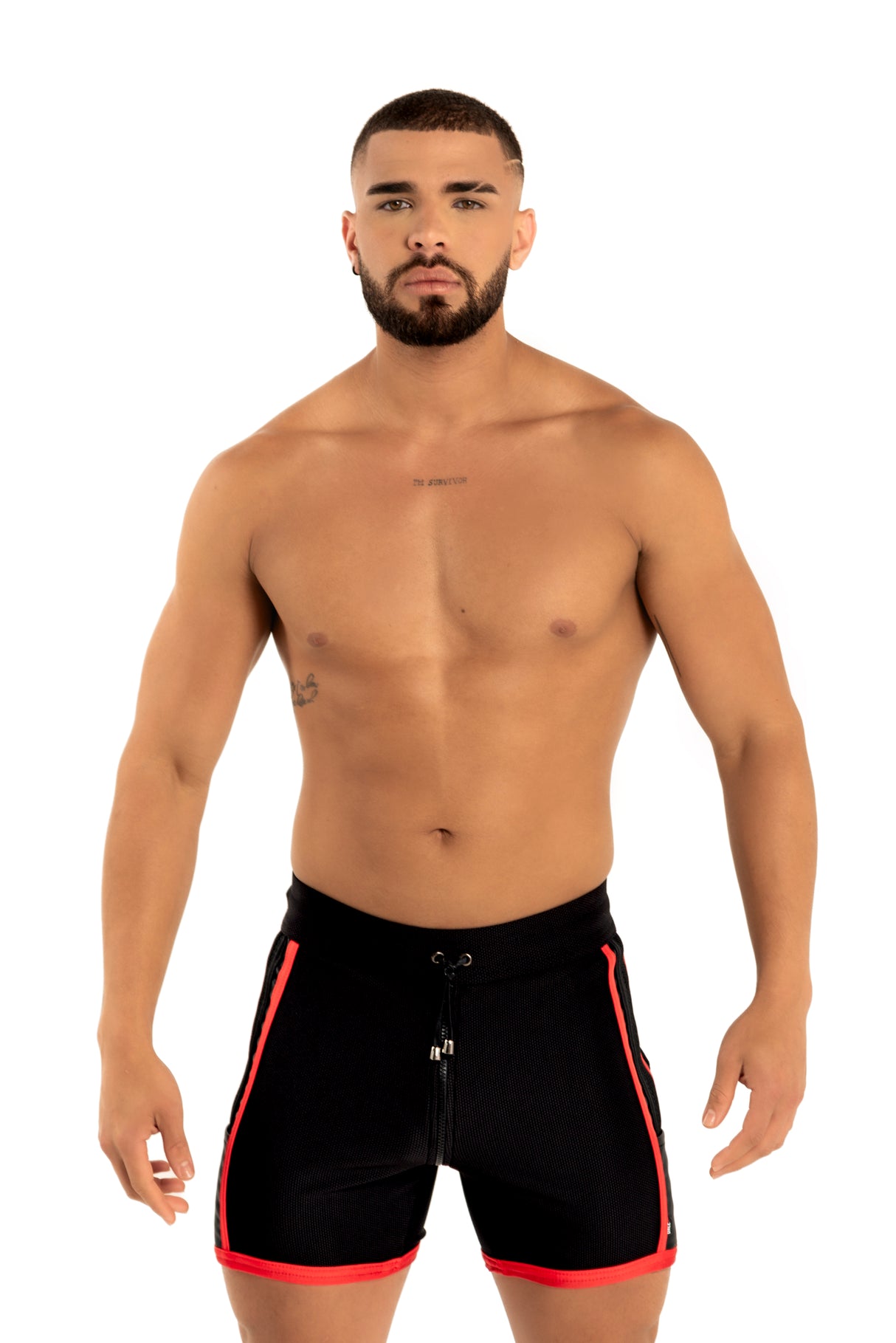 Dale Mas Kinky Skin Bike Short Zipper Black Red