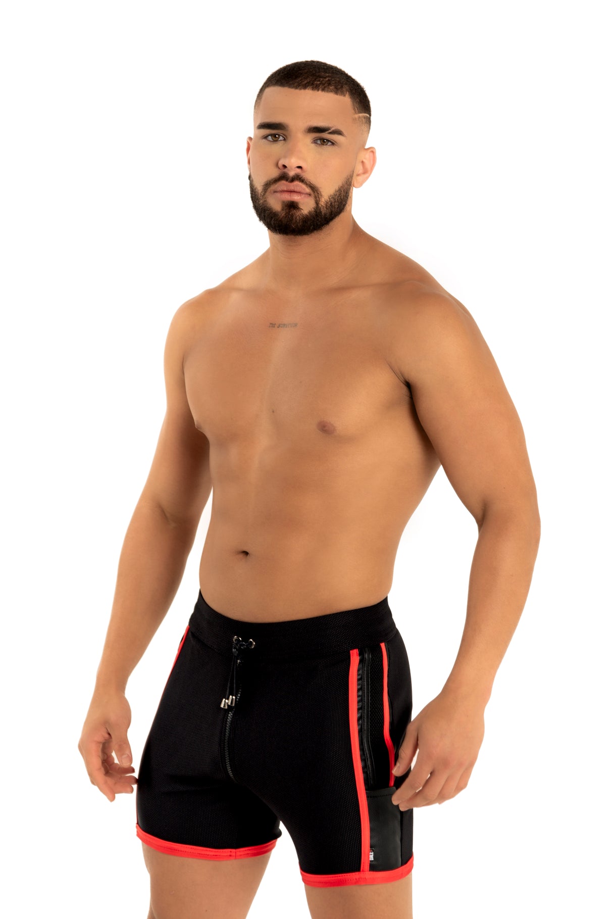 Dale Mas Kinky Skin Bike Short Zipper Black Red