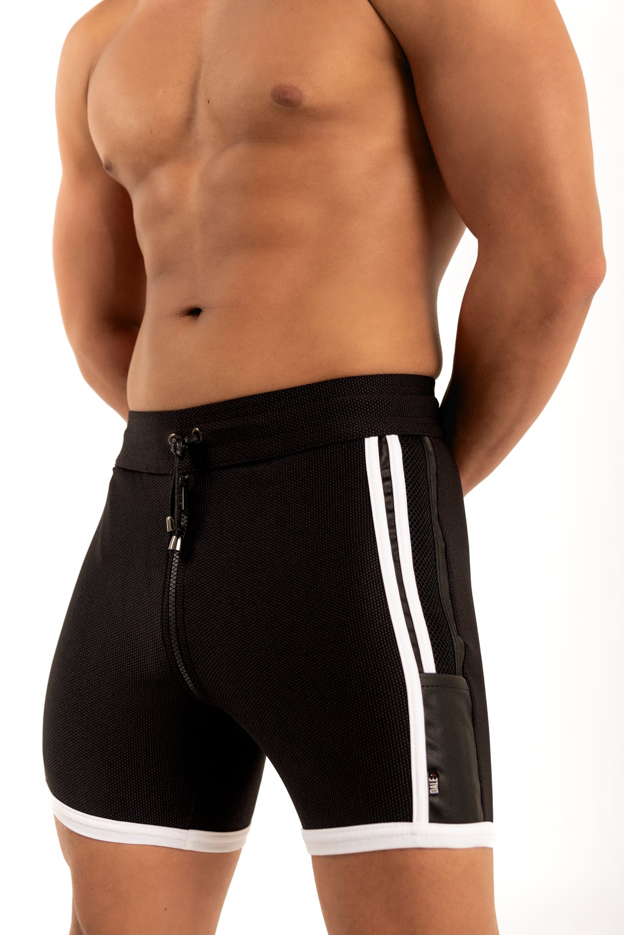 Dale Mas Kinky Skin Bike Short Zipper Black White