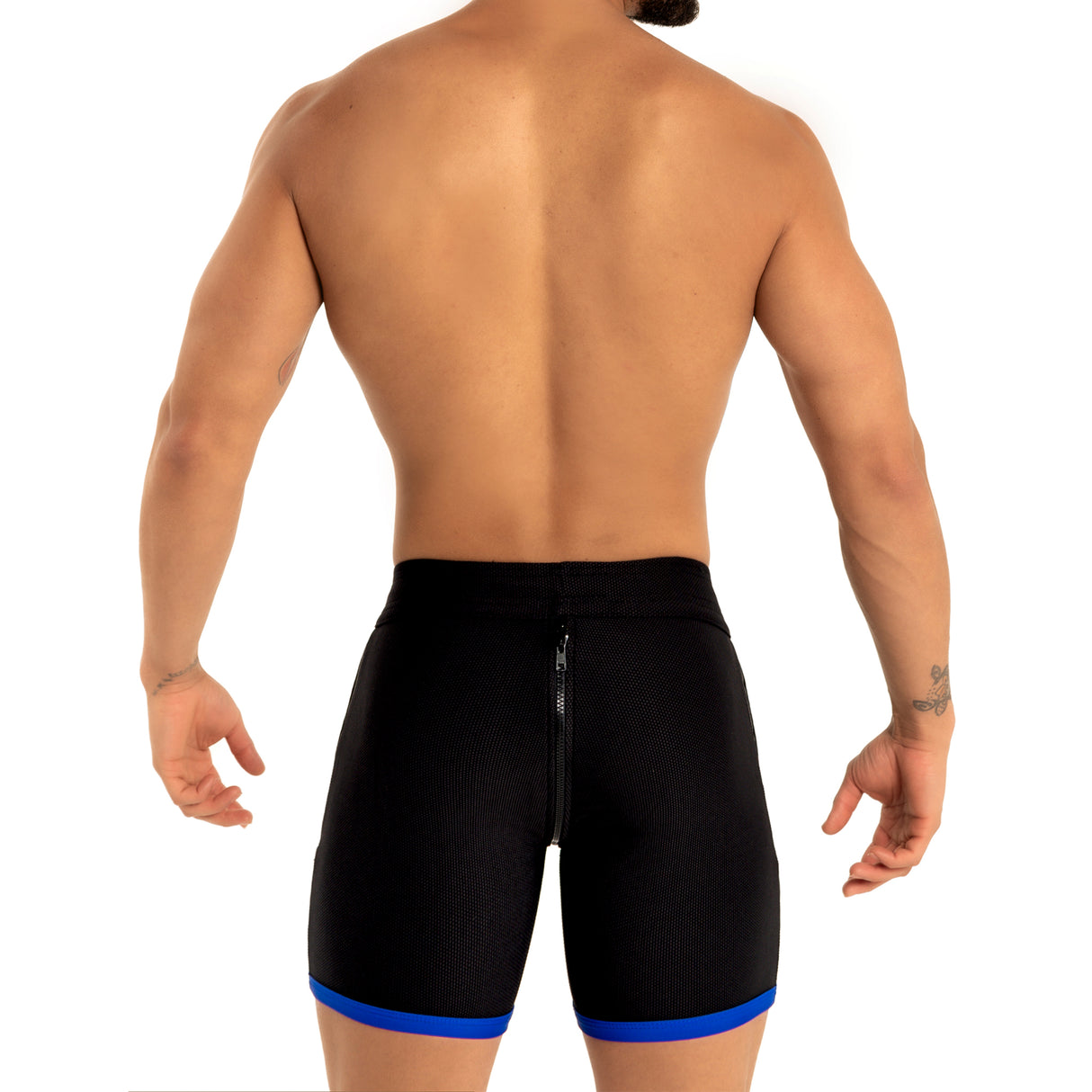 Dale Mas Kinky Skin Bike Short Zipper Black Blue