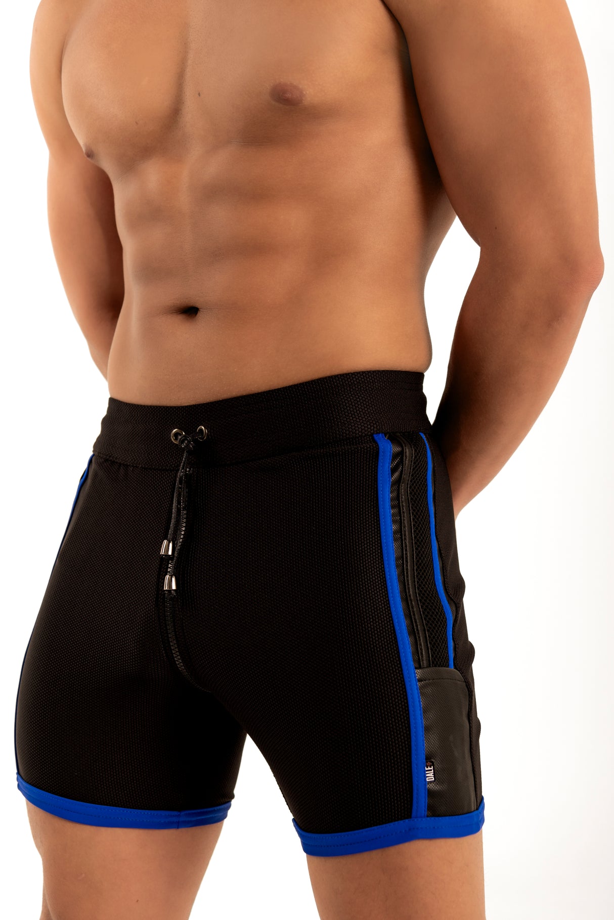 Dale Mas Kinky Skin Bike Short Zipper Black Blue