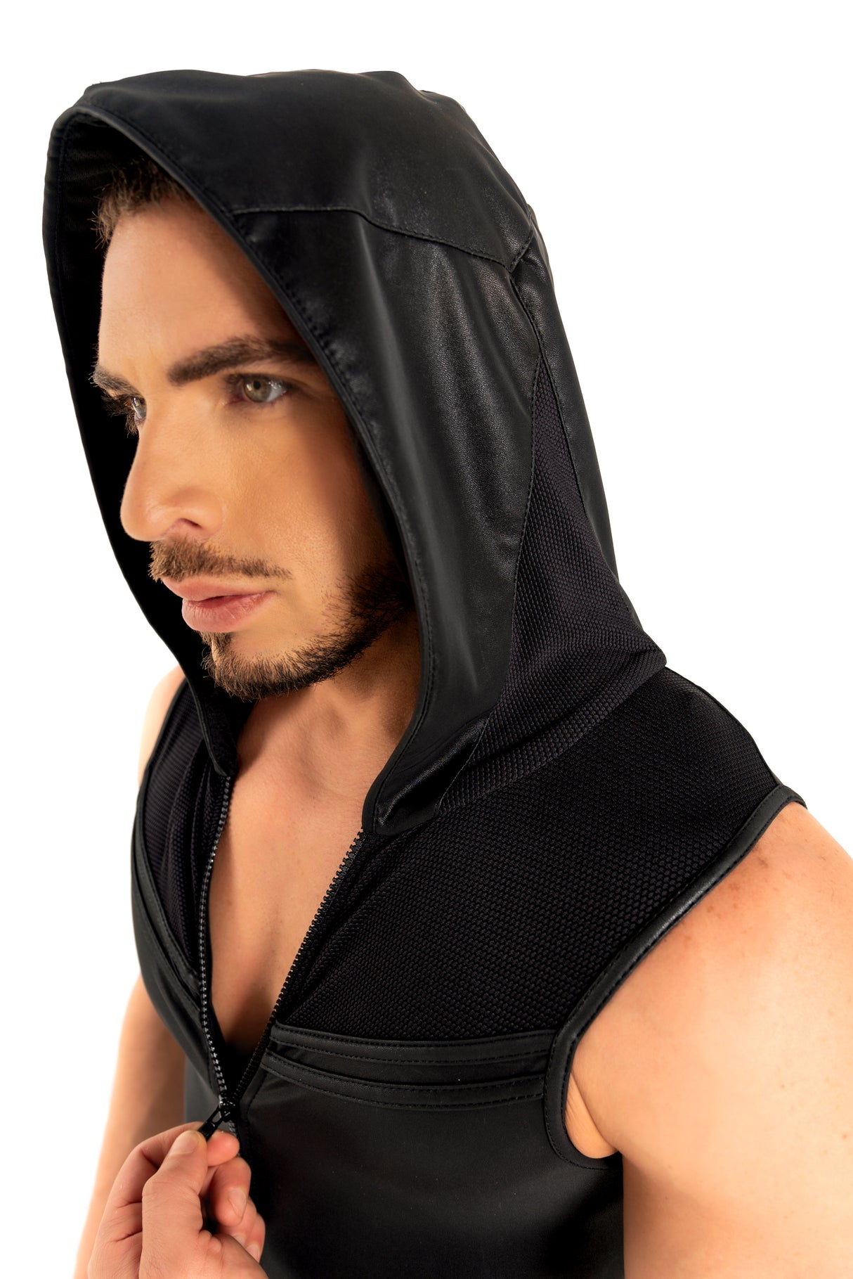 Dale Mas Kinky Hoody Body Zipper Black