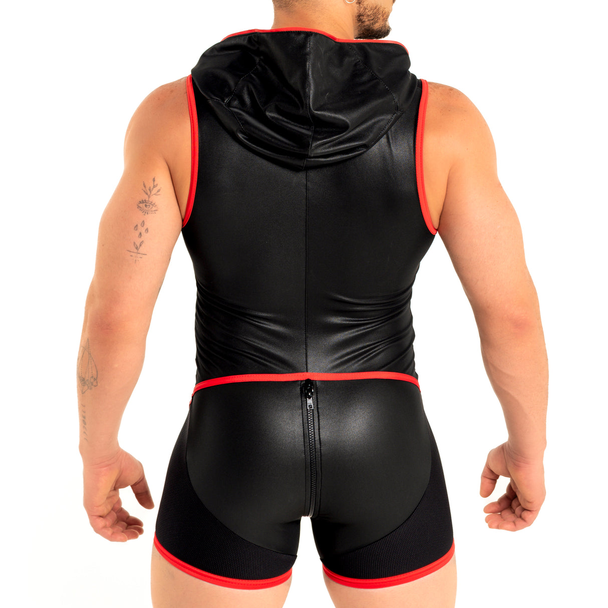 Dale Mas Kinky Hoody Body Zipper Black Red