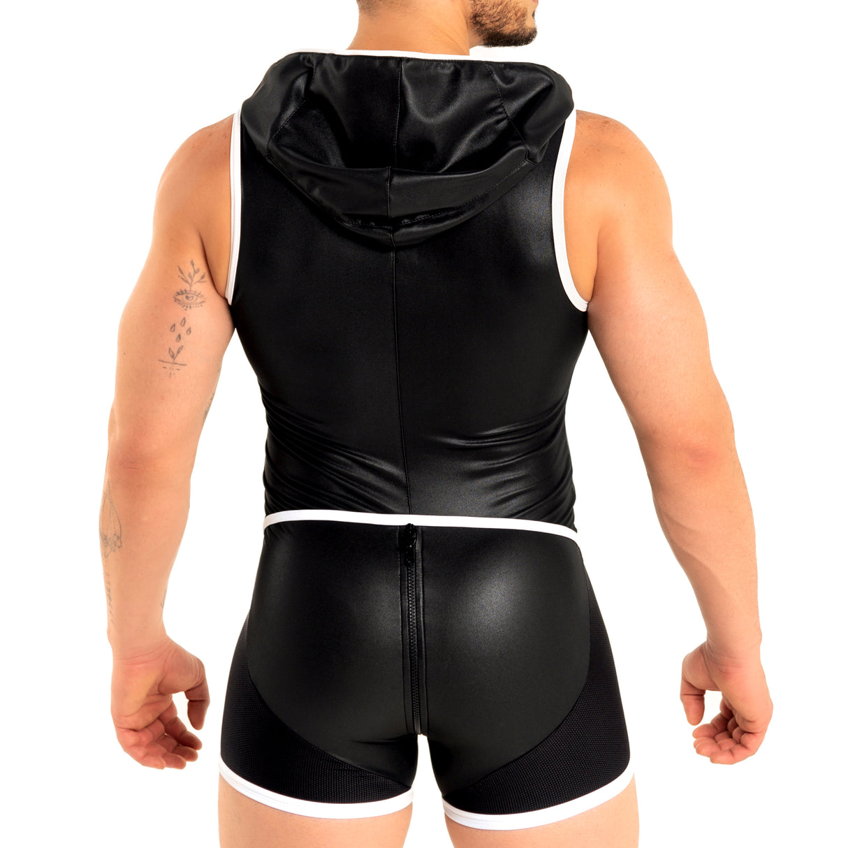 Dale Mas Kinky Hoodie Body Zipper Black White