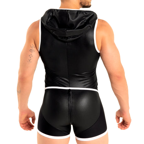 Dale Mas Kinky Hoodie Body Zipper Black White