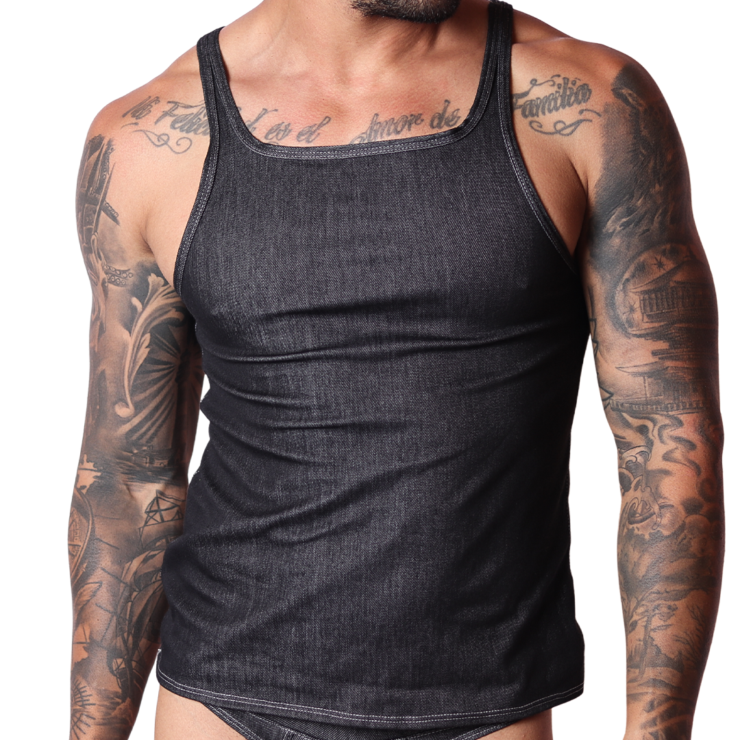 Gigo Denim Tank Black