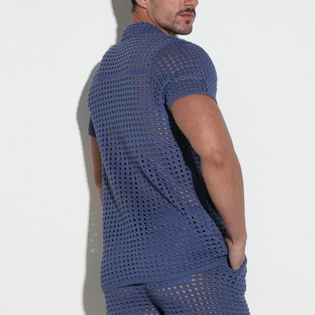 Code 22 Diamond Knit Shirt Navy