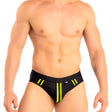 Dale Mas Biker + Kinky Jock Brief Black Yellow