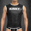 Dale Mas Biker + Kinky Sleeveless Shirt Black White
