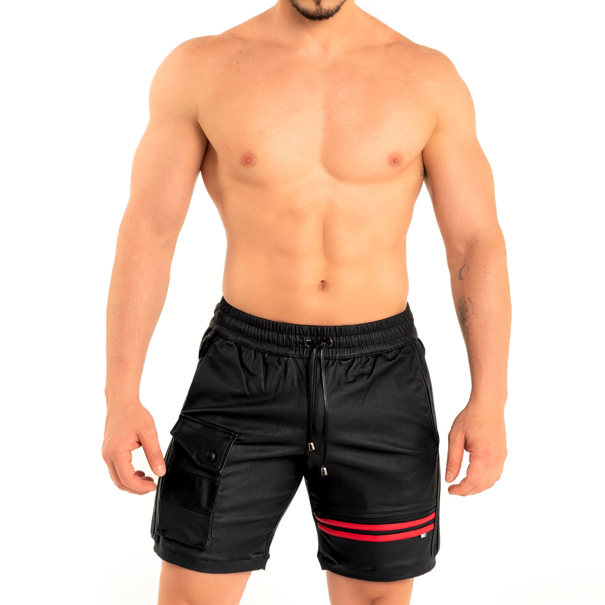 Dale Mas Industrial Mesh Short Phone Pocket Black Red