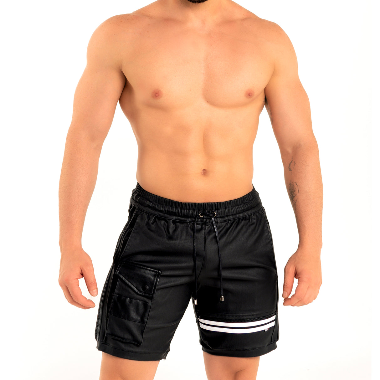 Dale Mas Industrial Mesh Short Phone Pocket Black White