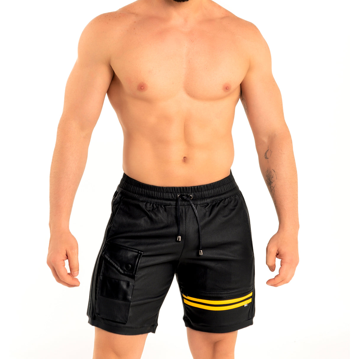 Dale Mas Industrial Mesh Short Phone Pocket Black Yellow