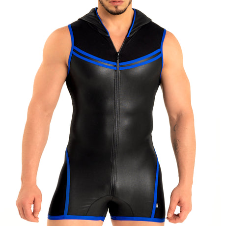 Dale Mas Kinky Hoodie Body Zipper Black Blue