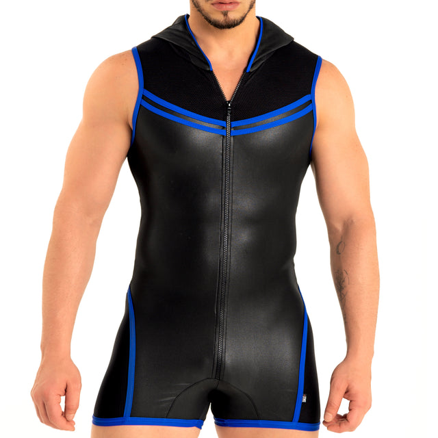 Dale Mas Kinky Hoodie Body Zipper Black Blue