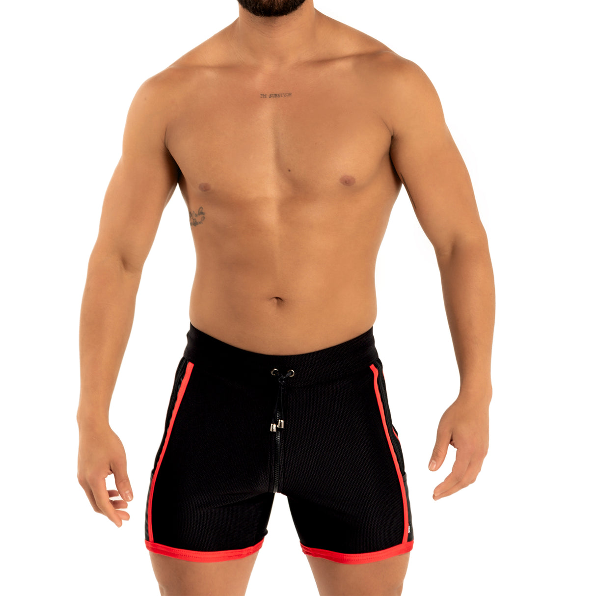 Dale Mas Kinky Skin Bike Short Zipper Black Red