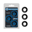 Donut Triple Cock Ring Set Black