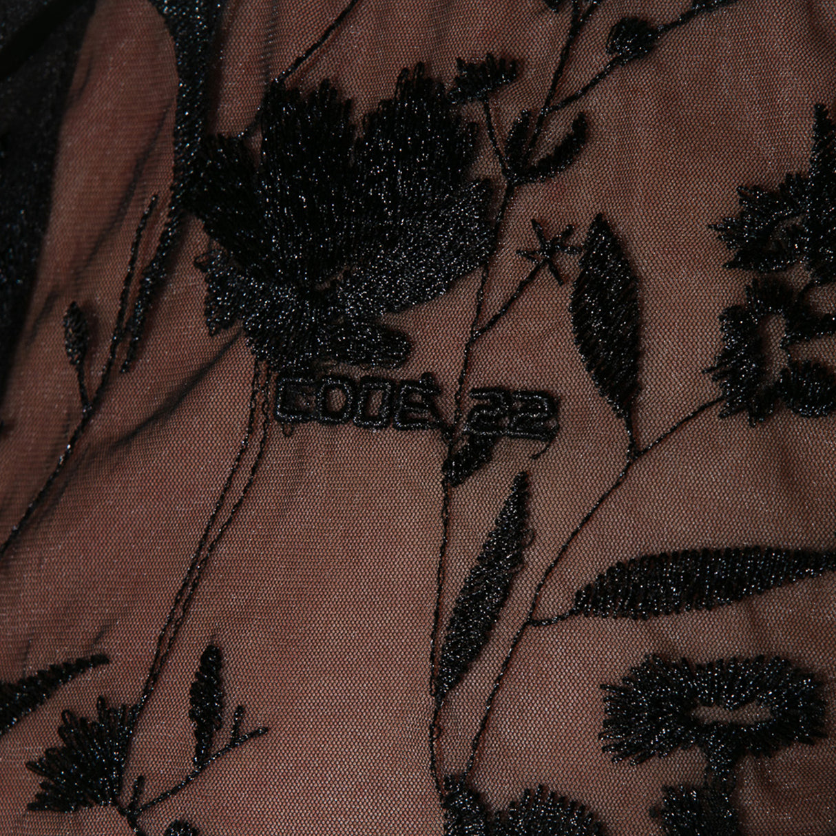 Code 22 Embroidered Shirt Black