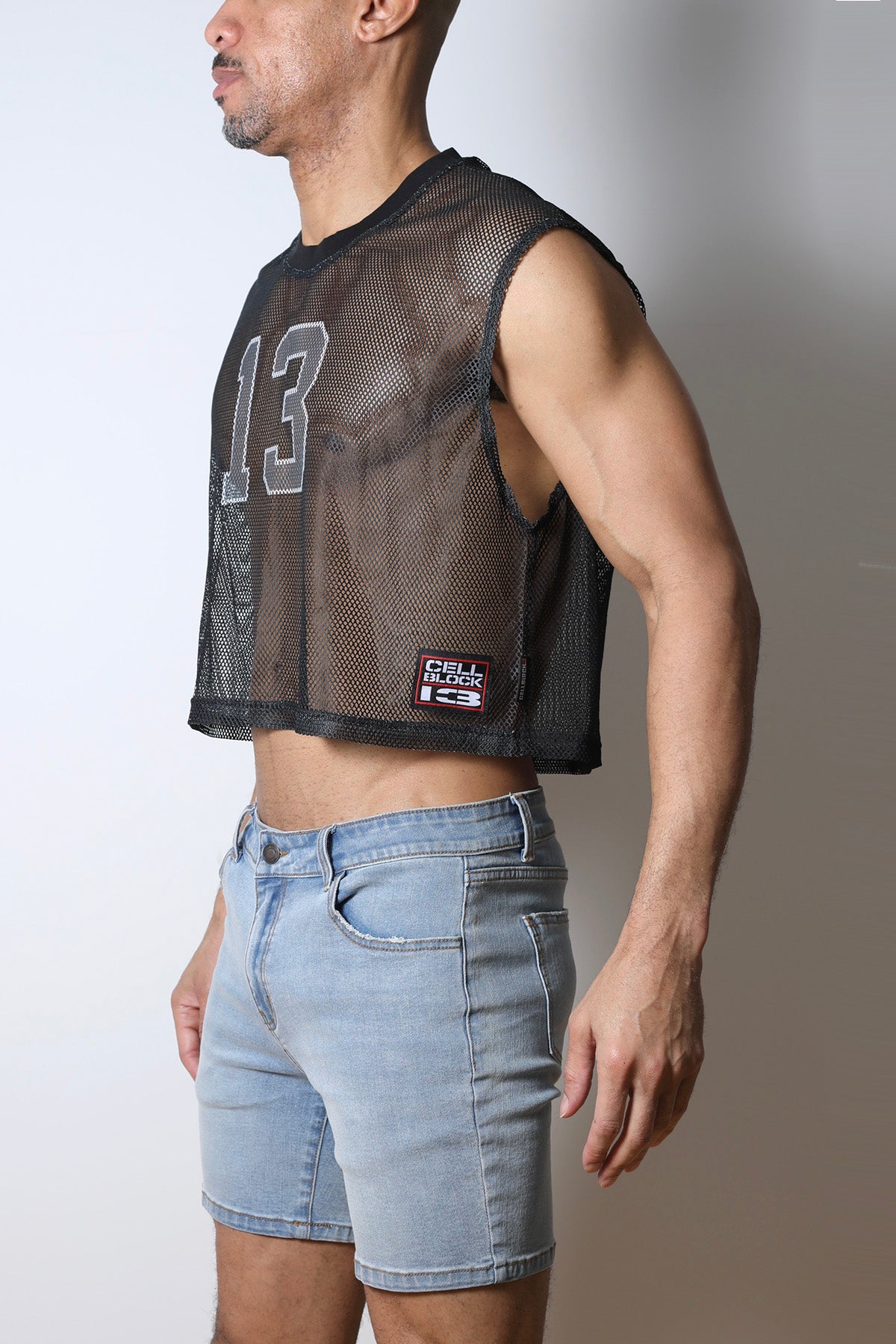 Cellblock 13 Field Goal 13 Mesh Muscle T-Shirt Black