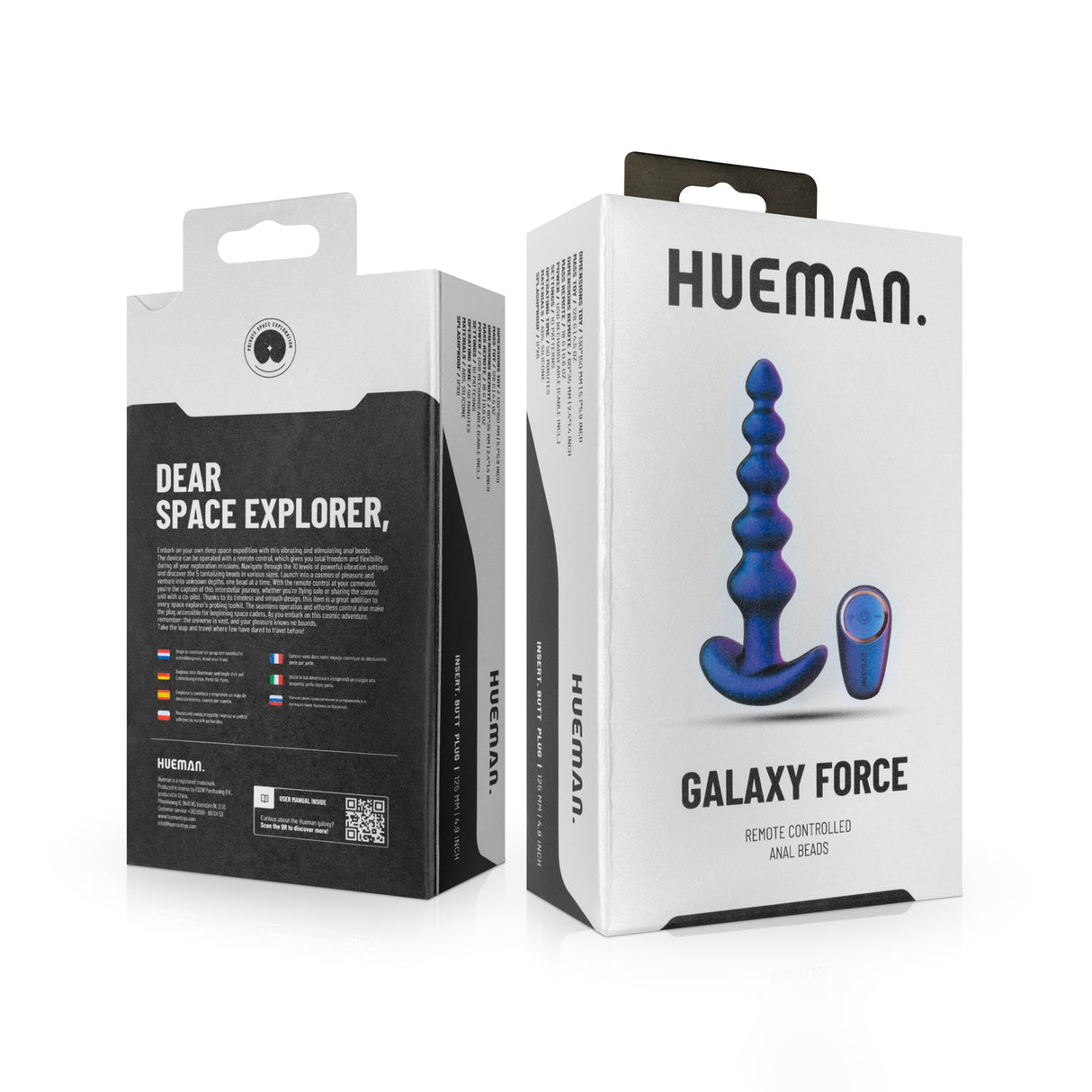 Hueman Vibrating Butt Plug with Remote
