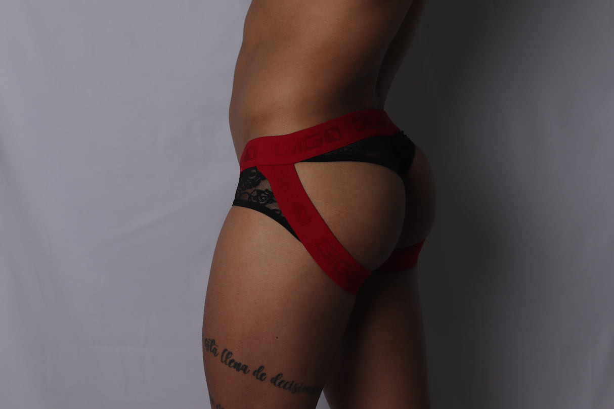 Gigo Romantic Jock Thong Black