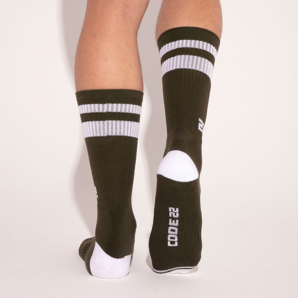 Code 22 Iconic Crew Socks Khaki