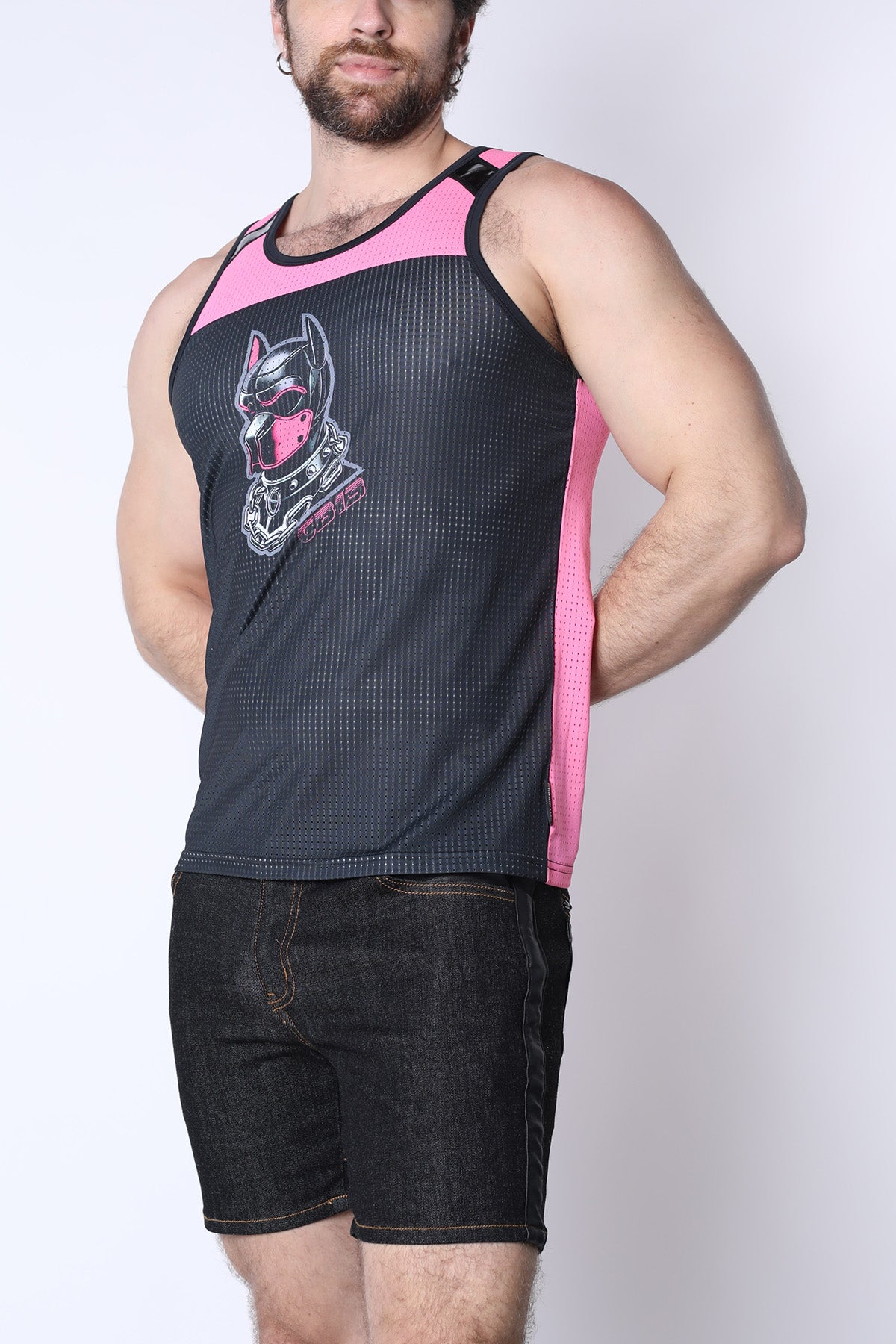 Cellblock 13 Kennel Club Dark Pup Tank Top Pink