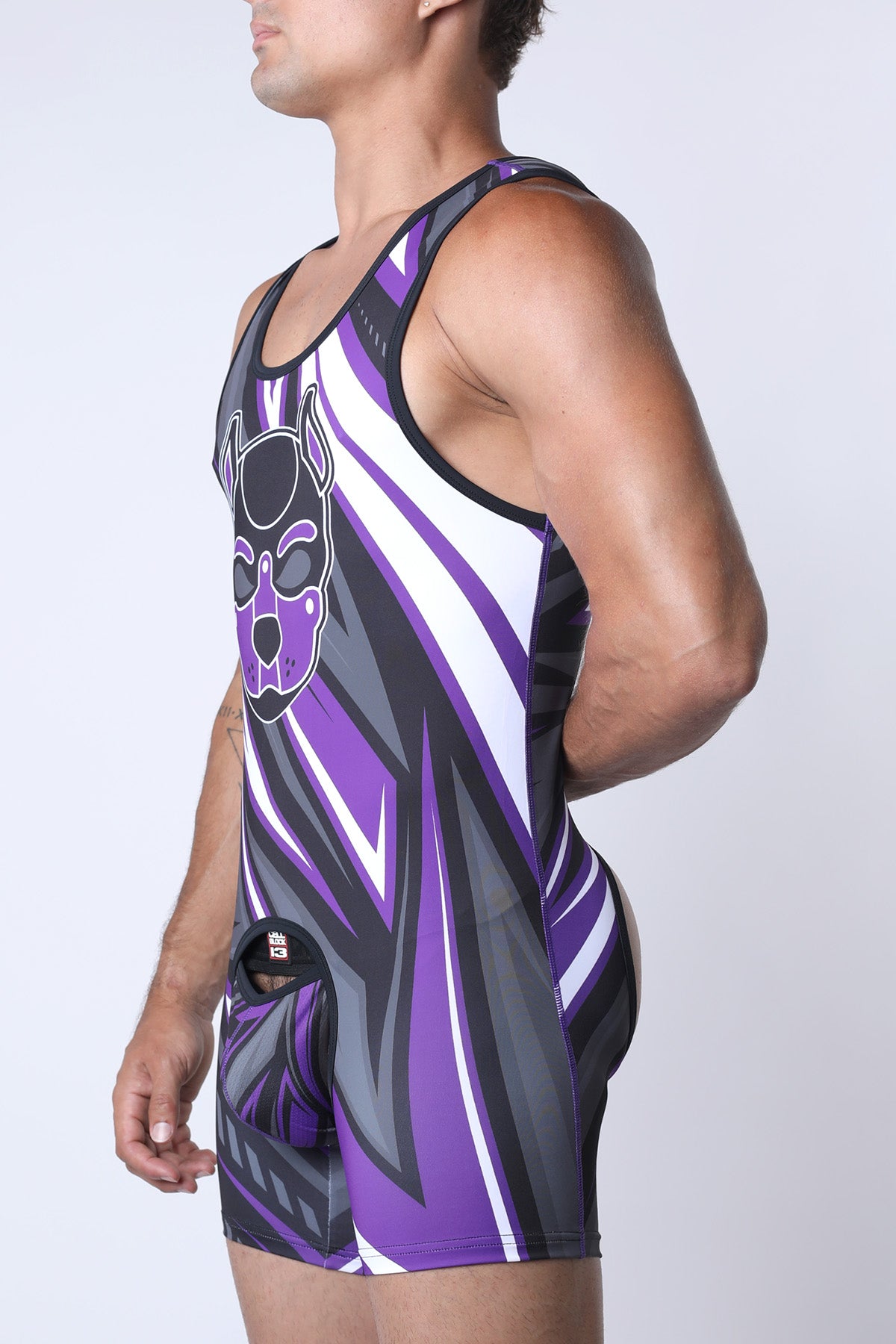 Cellblock 13 Kennel Club Lightning Pup Singlet Jock Purple