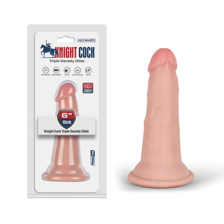 Knight Cock 3D Triple Density Dildo 6 Inch Light