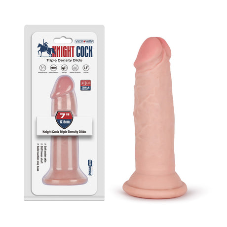 Knight Cock 3D Triple Density Dildo 7 Inch Light