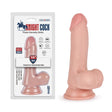Knight Cock 3D Triple Density Dildo with Balls 7.5 Inch Light