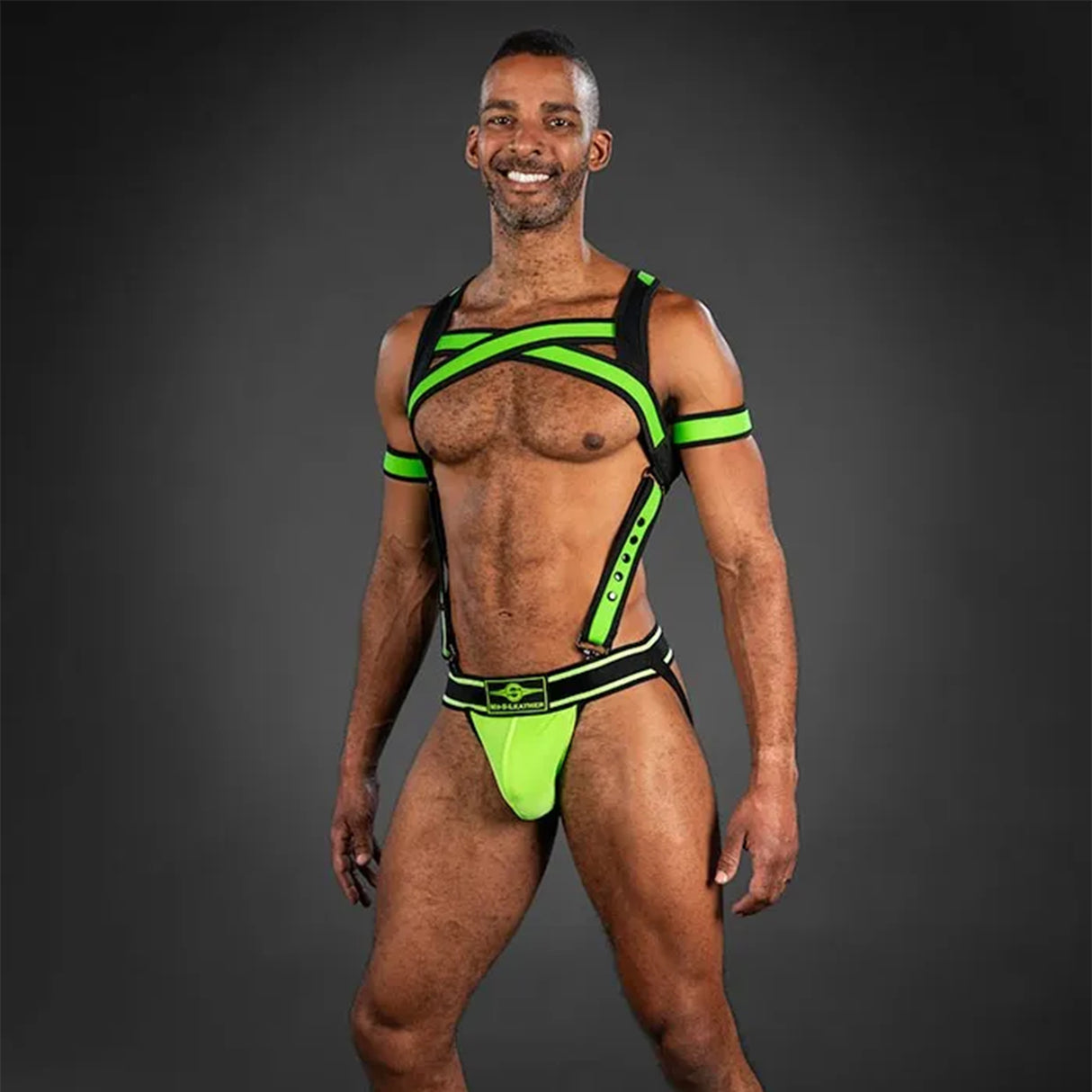 Mr S Leather Bold Colour Jockstrap Lime