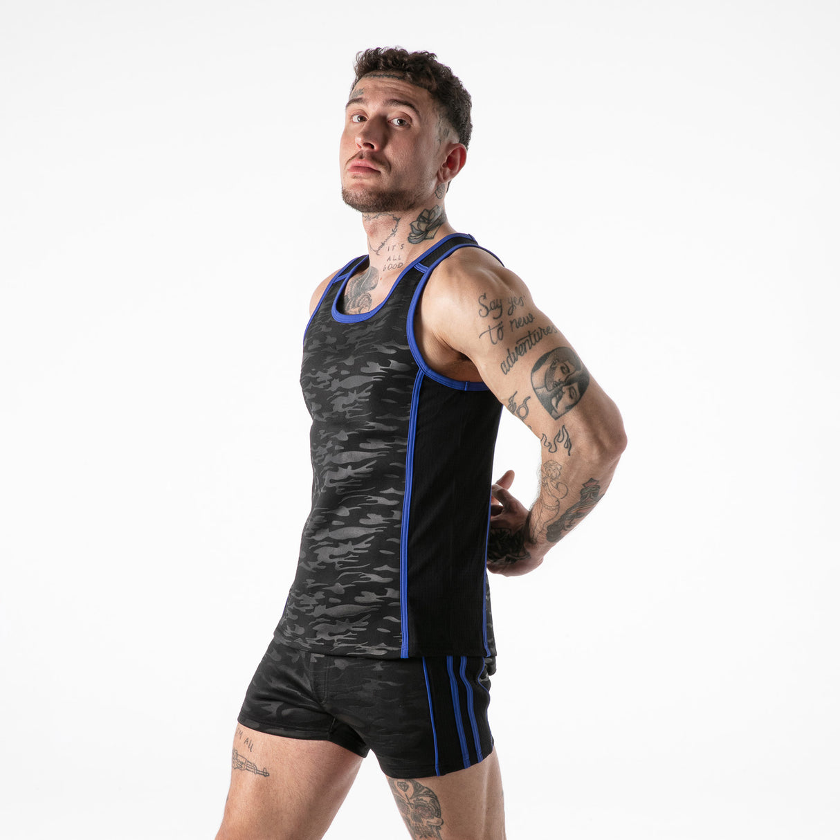 Locker Gear Full Access Military Tank Top Blue