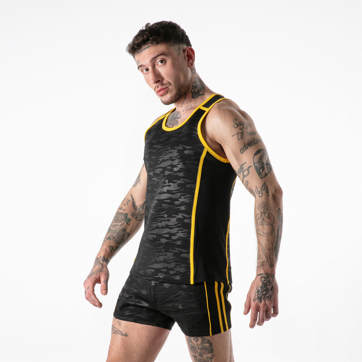 Locker Gear Full Access Military Tank Top Yellow