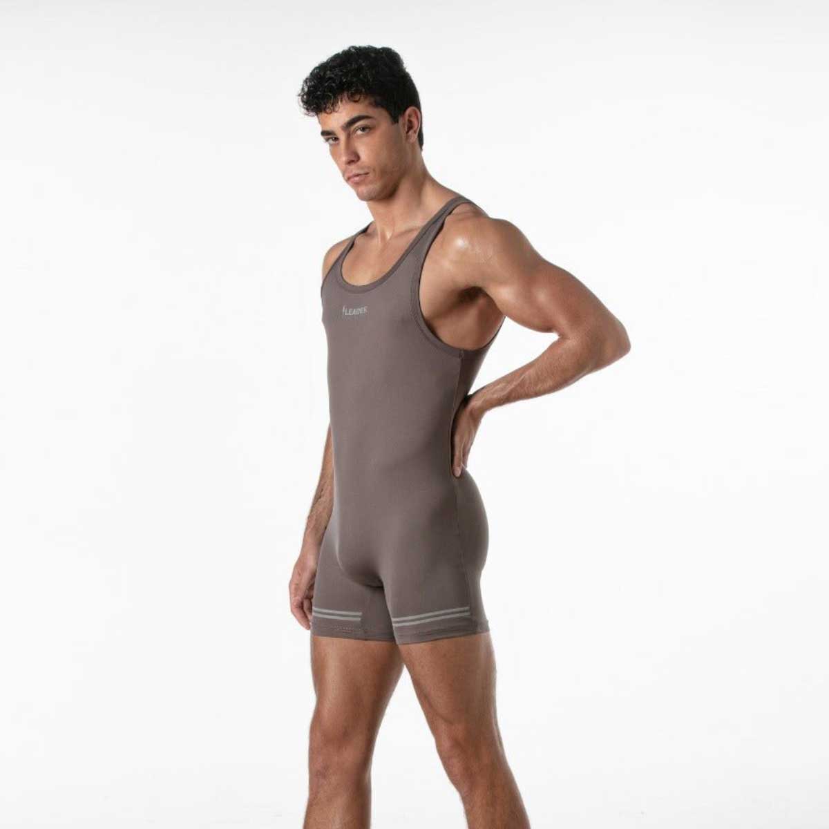 Leader Sports Singlet Taupe