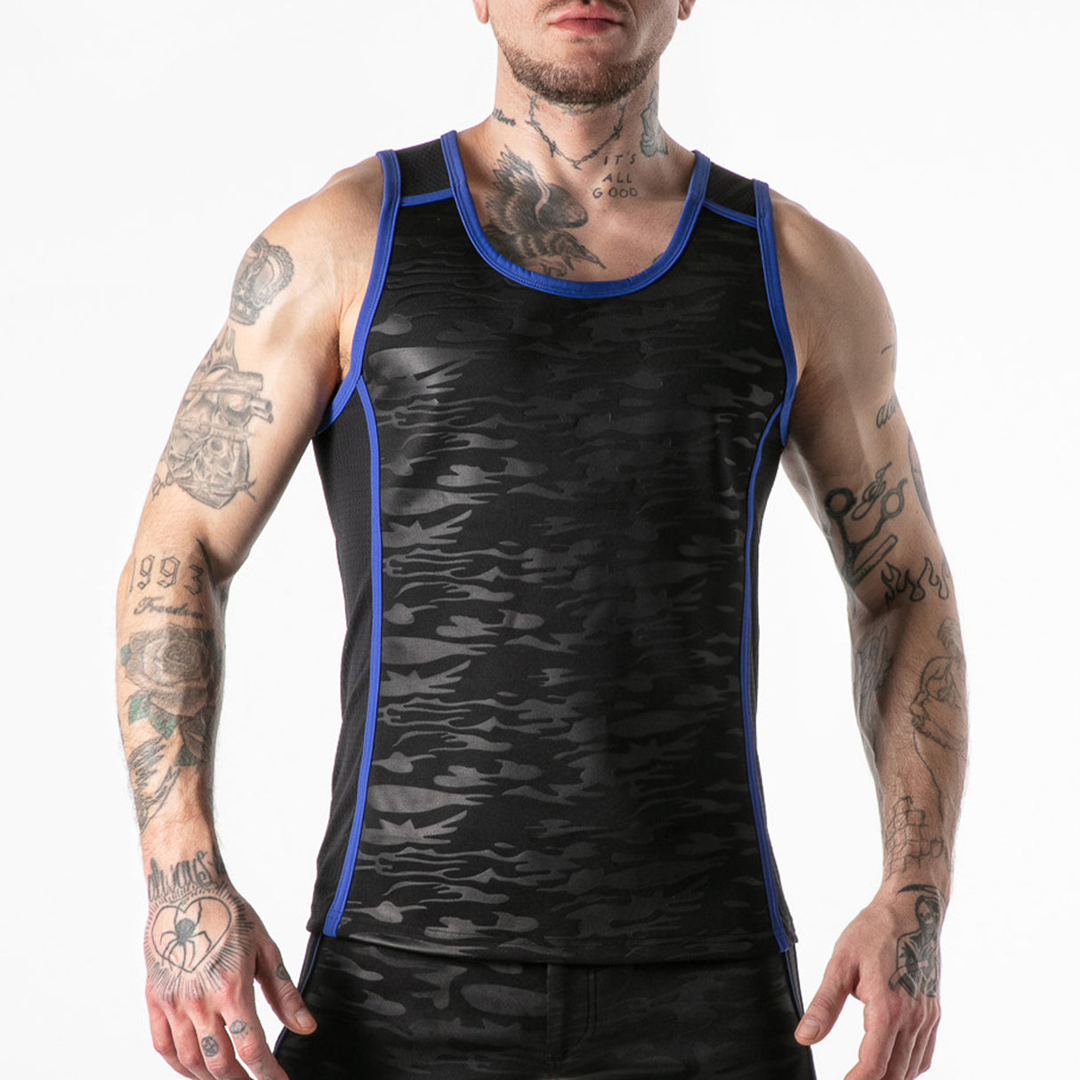 Locker Gear Full Access Military Tank Top Blue