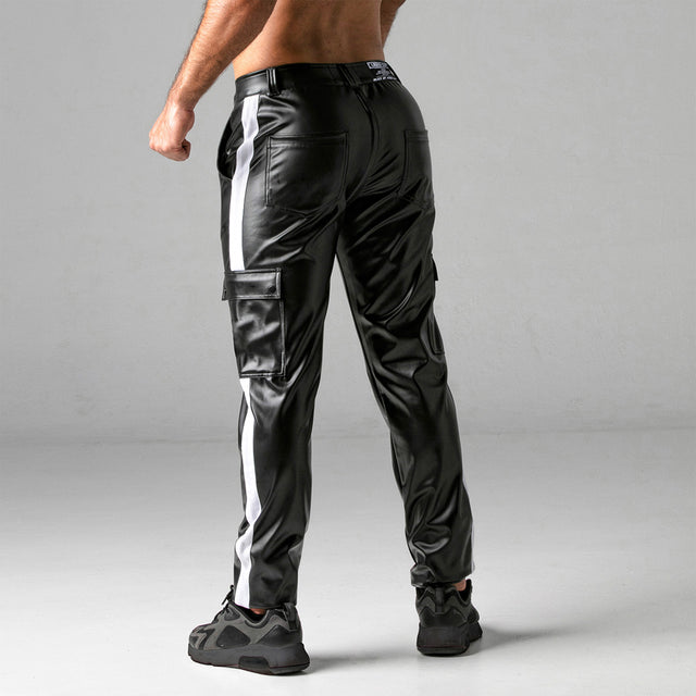 Locker Gear Leatherette Cargo Pants White