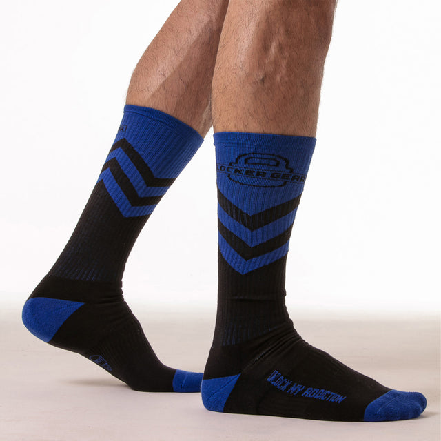 Locker Gear Padlock Knee High Sock Blue