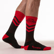 Locker Gear Padlock Knee High Sock Red