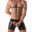 Locker Gear Punch Hole Leatherette Short Chaps Black