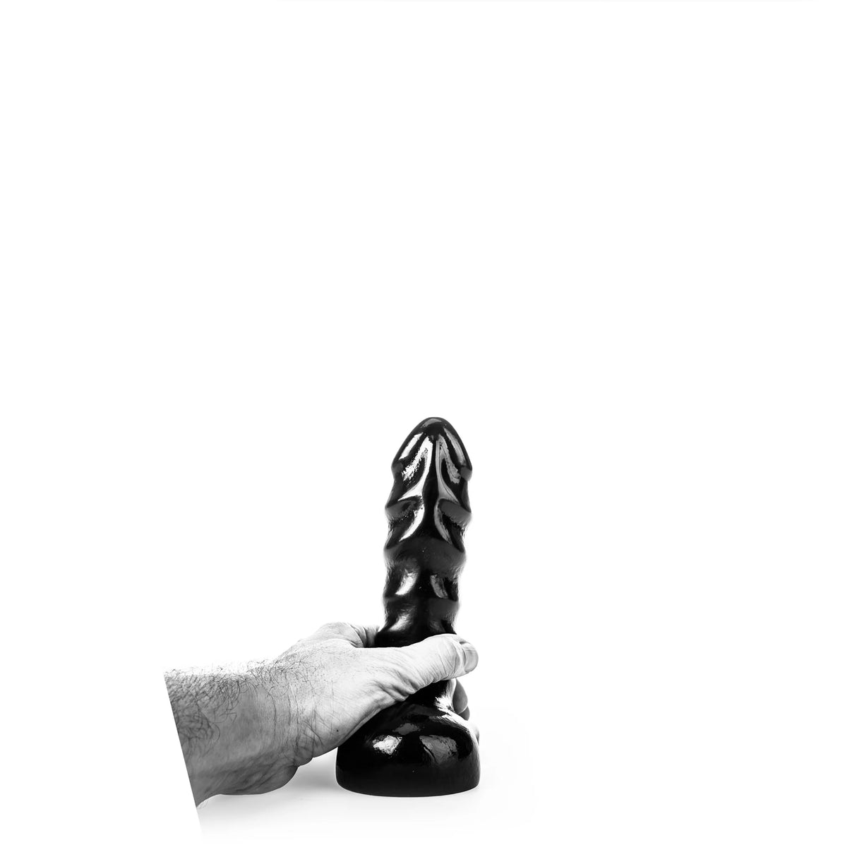 ruff GEAR Super Rib Dildo 7.9 Inch Black