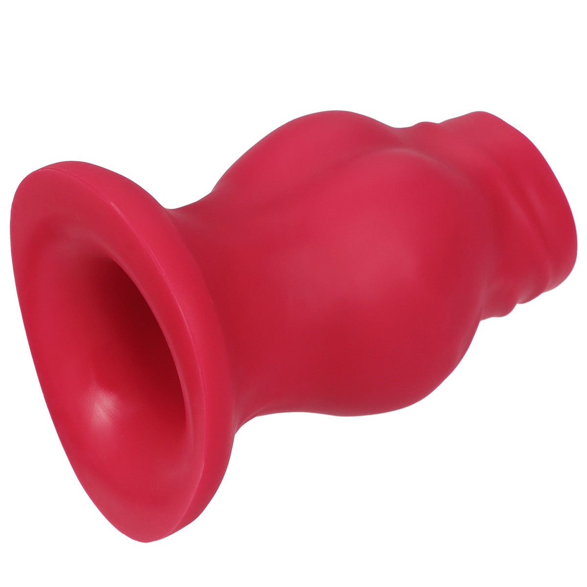 PLUG IT Pig Hole Hollow Silicone Fuck Plug Red Medium