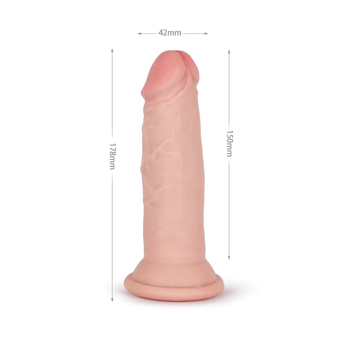 Knight Cock 3D Triple Density Dildo 7 Inch Light