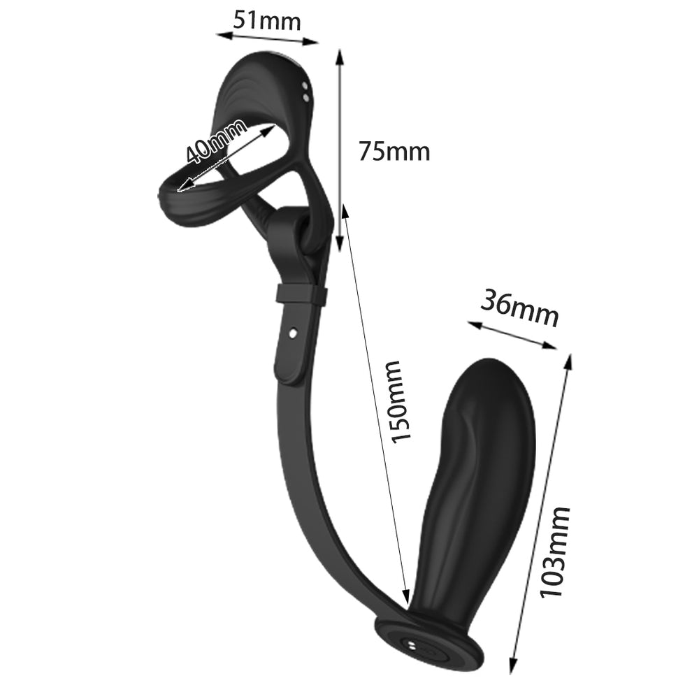 Command Pro Run Wild Vibrating Silicone Plug & Cock Ring