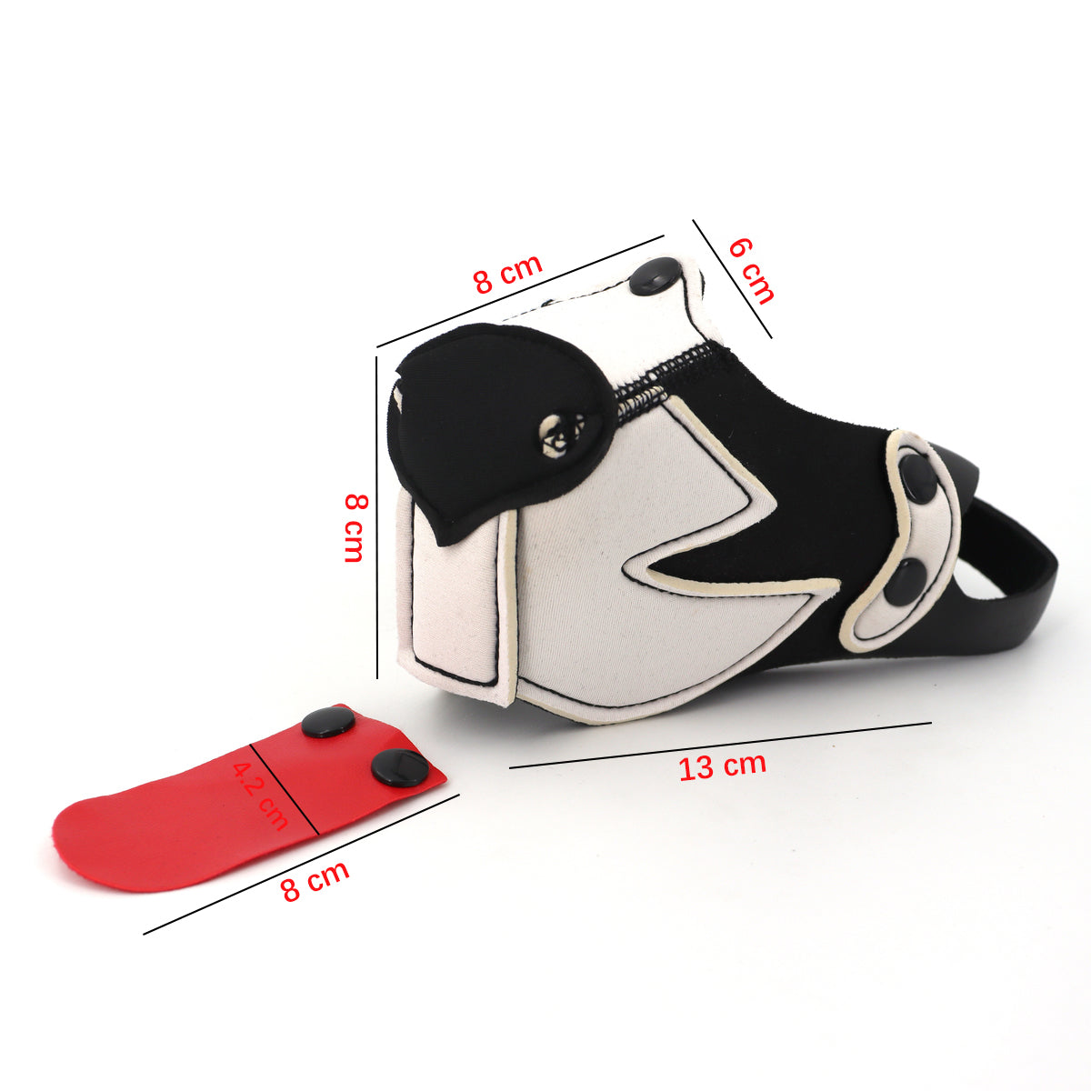 Growler Pup Muzzle Black White