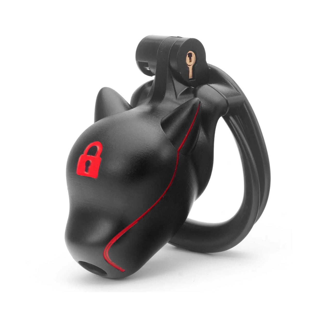 LOCK4D Dog Head Locked Chastity Cock Cage