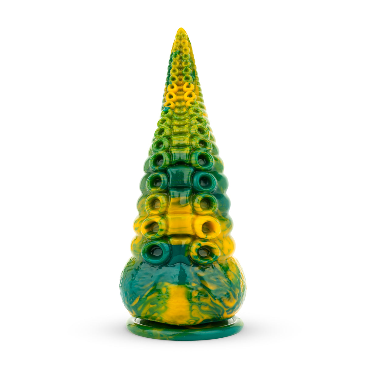 Mythical Mates Tentacle Delight Octopus Dildo 8.7 Inch Green Yellow