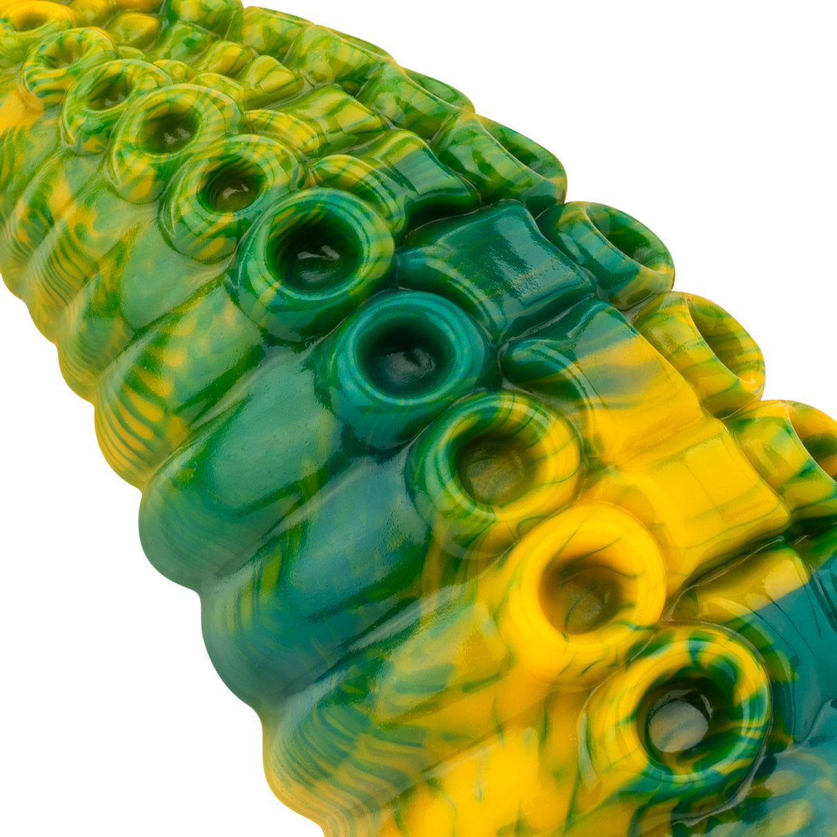 Mythical Mates Tentacle Delight Octopus Dildo 8.7 Inch Green Yellow