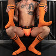 Mr S Leather Bold Colour Sock Orange