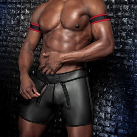 Mr S Leather Carpenter Triple Zip Short